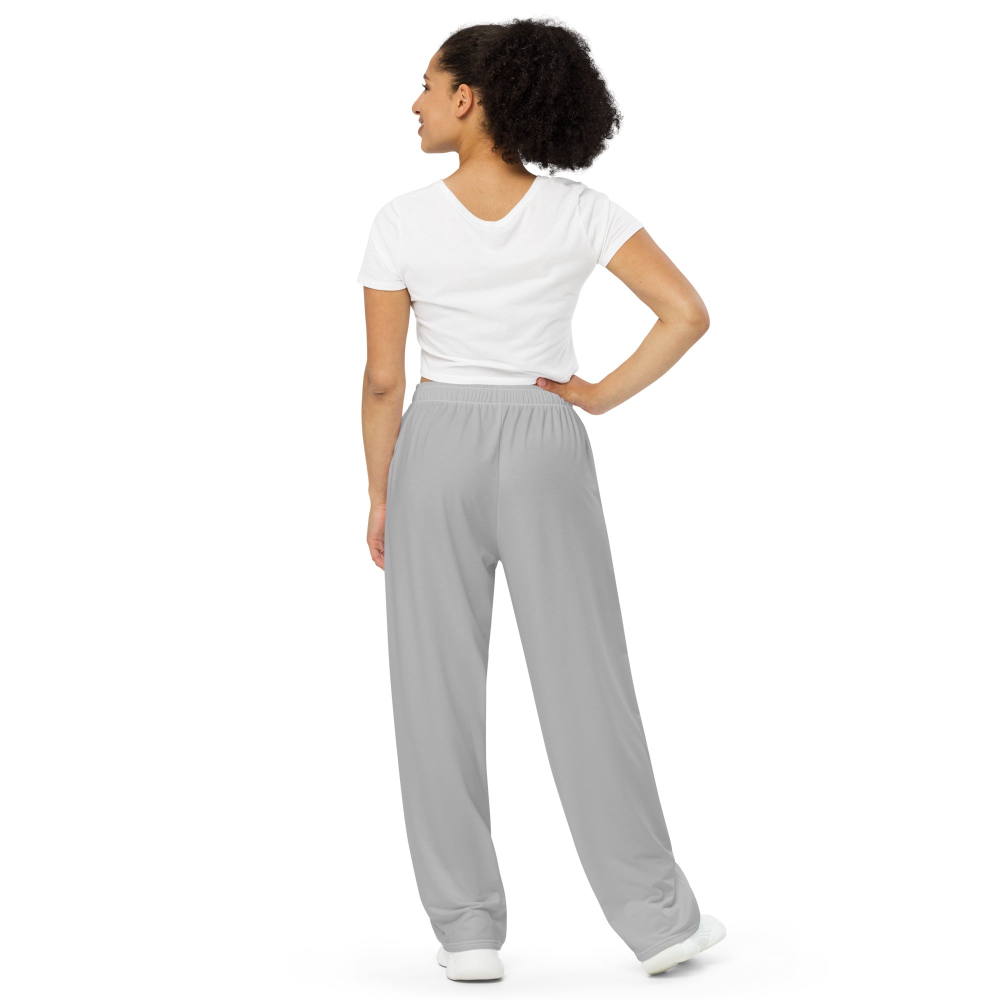 Grey Wide-Leg Lounge Pants